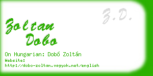 zoltan dobo business card